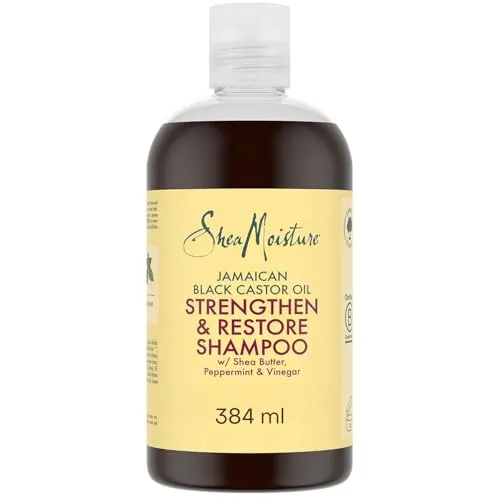 Shea Moisture Jamaican Black Castor Oil Strength & Restore Shampoo, 384 ml – Für geschädigtes und schwaches Haar