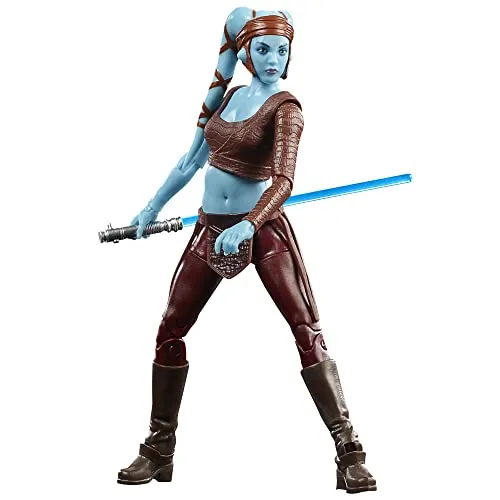 Star Wars The Black Series Aayla Secura Figur - Actionfigur aus Star Wars: Angriff der Klonkrieger, 15 cm groß, mit beweglichen Teilen und galaktischem Zubehör - ideal für Sammler und Kinder ab 4 Jahren.