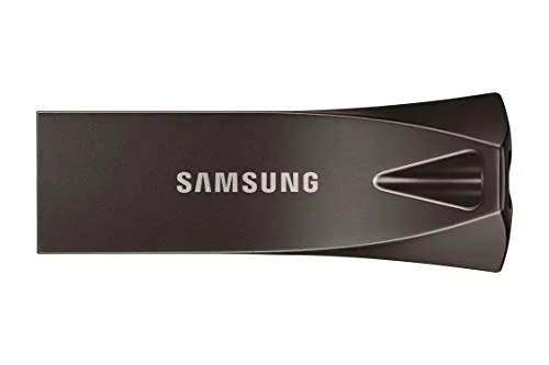 Samsung BAR Plus Titan 512GB USB-Stick - USB-Stick mit 512 GB, USB 3.2 Gen 1, Übertragungsgeschwindigkeit bis zu 400MB/s, schock-, wasser- und röntgensicher – ideal für unterwegs.