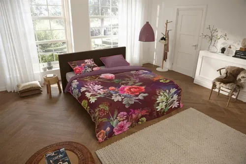 Descanso Bettwäsche Blumen - 135x200 cm - 100% Bio Baumwolle - Bettwäsche aus 100% Bio Baumwolle, atmungsaktiv und feuchtigkeitsregulierend für optimalen Schlafkomfort, inklusive praktischen Reißverschlüssen.