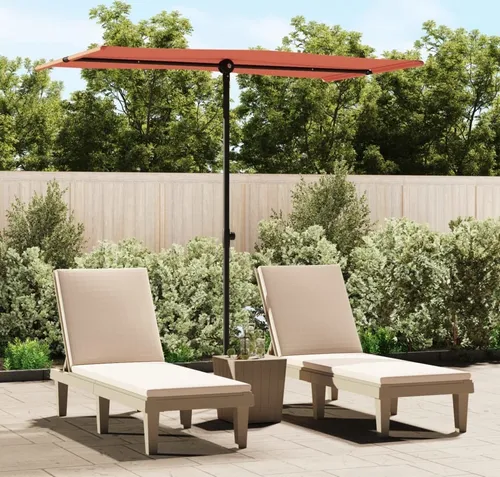 Maison Exclusive Sonnenschirm mit Aluminium-Mast 180x110 cm in Terrakotta