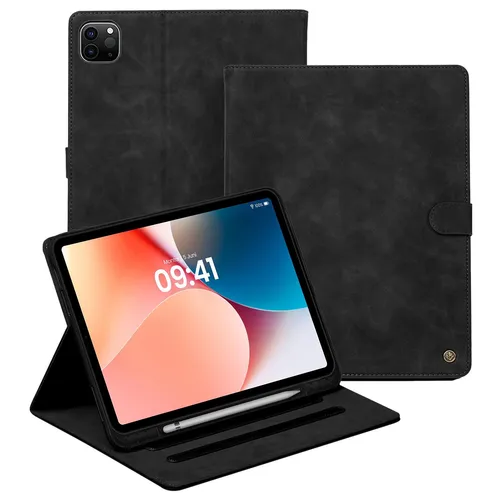 Tablet Schutz Hülle für Apple iPad Pro 6.Gen 12.9 2022 Klapp Cover Case Schwarz