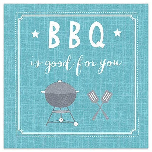 ARTEBENE Servietten /33X33/ BBQ is good for you Barbeque Grillen Blau