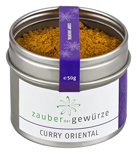 Zauber der Gewürze Curry Oriental – Exotische Curry-Mischung mit leichter Schärfe, ideal für indische Curry-Gerichte, Fleisch, Fisch, Reis und Gemüse, 50 g