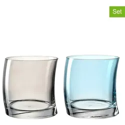 LEONARDO 2er-Set: Trinkgläser in Grau - 355 ml in blau von LEONARDO