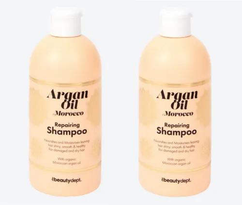 Spectrum Kopfhaut-Pflegeshampoo mit Arganöl 2 x 500 ml - Mildes Shampoo mit marokkanischem Arganöl für die Pflege von trockenem Haar. Regeneriert und beruhigt die Kopfhaut. Ideal für die tägliche Anwendung für gesundes, glänzendes Haar.
