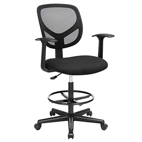 Boxxx Drehstuhl - Ergonomisch mit S-Form Rückenlehne - Bürostuhl mit Typenauswahl, in Schwarz mit Chrom-Akzenten. Ergonomisches Design und inklusive Armlehnen für maximalen Komfort im Arbeitszimmer.