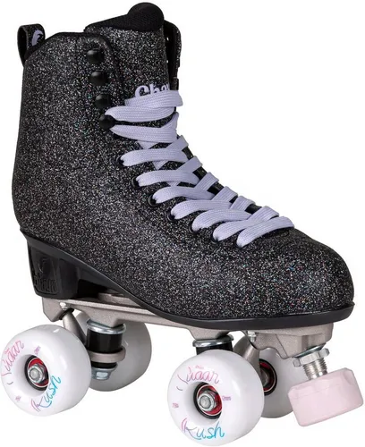Chaya Roller Skates Melrose Deluxe Starry Night in Schwarz für Damen - Stylische Rollschuhe mit 62mm/78A Rollen und ABEC 7 Kugellagern. Ideal für Lifestyle und Tanz, bieten sie Komfort und eine hohe Qualität für unvergessliche Fahrten.
