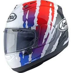 Arai RX-7V Evo Blade Integralhelm - Weiß/Rot/Blau/Schwarz - L - Premium Motorradhelm mit PB-SNC2 Außenschale und VAS für optimale Sicherheit. Innovatives Belüftungssystem und antibakterielles Innenfutter sorgen für höchsten Komfort.