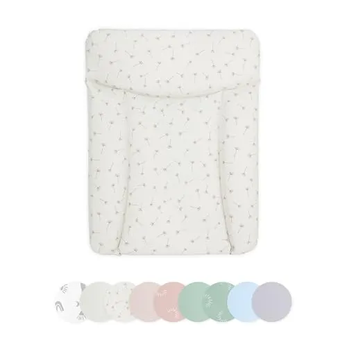 Ehrenkind® Abwaschbare Wickelauflage - Hygienisch und Praktisch in Beige Pusteblume - ABWASCHBAR & PFLEGELEICHT – Die wasserabweisende Oberfläche sorgt für schnelle Reinigung. DIE WEICHE POLSTERUNG bietet deinem Baby hohen Komfort beim Wickeln. IDEAL FÜR WICKELTISCHE mit 50 × 70 cm, passend für viele Modelle. Hergestellt in Europa mit geprüfter Qualität.