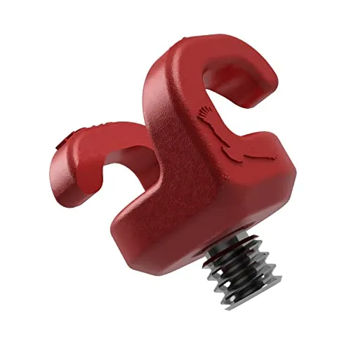 KONDOR BLUE x Armando Ferreira MondoTies Kabelmanagement-Clips für Kameras, Kabelorganisation, 6,35 mm (1/4 Zoll), 20 montiert, hält 2–3 Kabel und unterstützt bis zu 9 kg Kraft (10 Stück), Rot