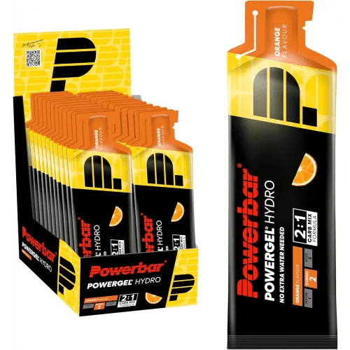Energy-Gel Hydrogel Multipack Orange x24 - Energie Gels für Sportler, bietet 25 g schnell verfügbare Kohlenhydrate pro Gel für maximale Leistung und Konzentration während des Trainings.