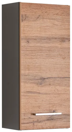 Held Möbel Hängeschrank Paris 30 cm - Moderne Badezimmermöbel, 30 cm breiter Hängeschrank in graphitgrau/Wotaneiche, ideal für platzsparende Aufbewahrung und stilvolle Gestaltung.