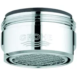 GROHE Spar-Laminarstrahlregler 13955 – Effizienter Wasserfluss - Effizienter Laminarstrahlregler mit Außengewinde M24 x 1, ideal für den täglichen Einsatz. Mit GROHE Long-Life Oberfläche für eine langlebige Nutzung.