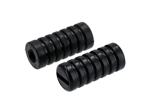 Set: Gummi quergerippt, Kickstarter- und Fußschalthebel, in Schwarz - für Simson