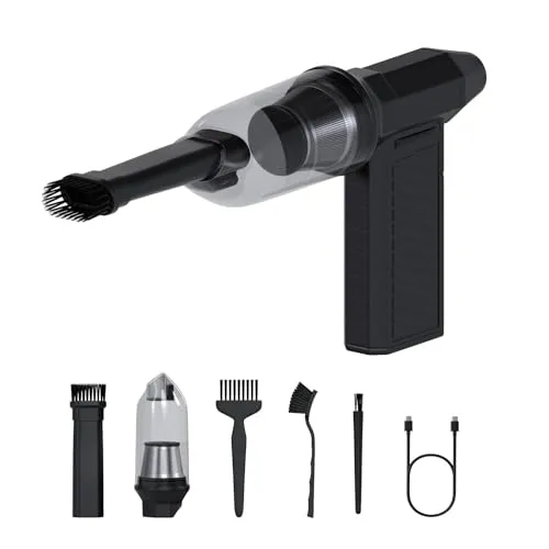 MMOBIEL Elektrischer Luftstaubbläser & Mini-Staubsauger - 2-in-1 Staubgebläse und Sauger mit 131.000 U/min für präzise Reinigung von empfindlicher Elektronik und schwer zugänglichen Stellen. Wiederaufladbar, umweltfreundlich und ideal für Zuhause und Büro.