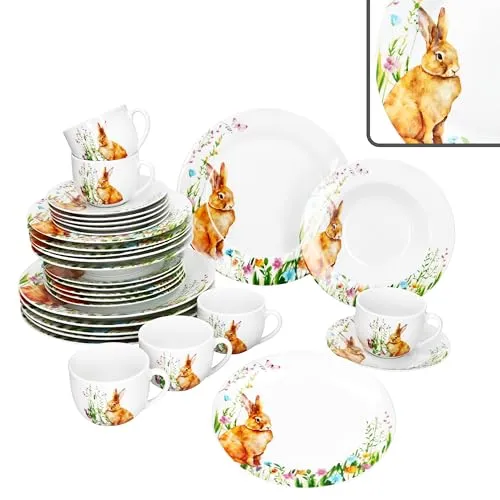 MamboCat Kombiservice Osterfreude 30tlg für 6 Personen