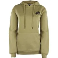 Damen Kapuzenpullover Fleece Hoodie Langarm Olive