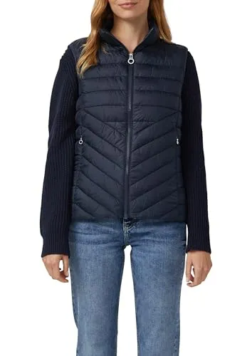 s.Oliver Leichte Steppweste mit Stehkragen in Navy - Größe 36 - Funktionsjacken mit schmaler Passform, Stehkragen und leichtem Futter aus Webware - ideal für stilvolle Outdoor-Aktivitäten.