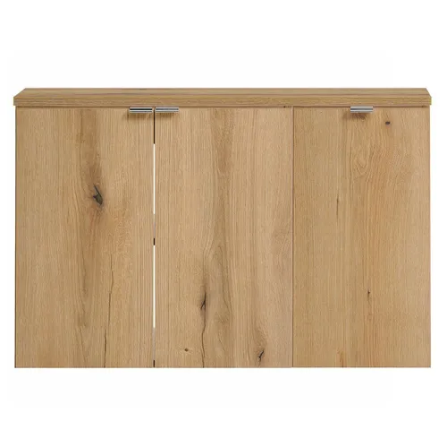 Lomadox Waschtisch NEWPORT-56-OAK, 90cm in Eiche - Waschtisch in Eiche mit Softclose-Türen, ideal für kleine Badezimmer. Minimalistisches Design vereint Funktionalität und Stil - für eine elegante Wohlfühloase.