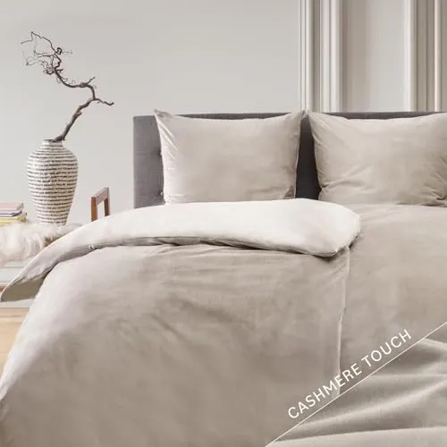 Blumtal Cashmere-Touch Plüsch Bettwäsche-Set - Luxuriöse Bettwäsche-Sets aus extrem weichem Plüsch, OEKO-TEX zertifiziert für ein sicheres Schlafgefühl. Pflegeleicht und in 8 kräftigen Farben verfügbar – ideal für stilvolle Schlafzimmer!