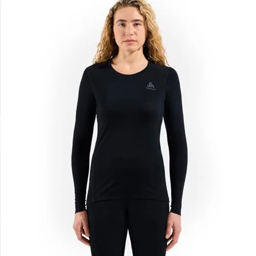 Odlo Damen Merino 200 Undershirt - Langarm Thermoshirt aus 100% Schurwolle, wärmend und bequem für Wintersport und Freizeit