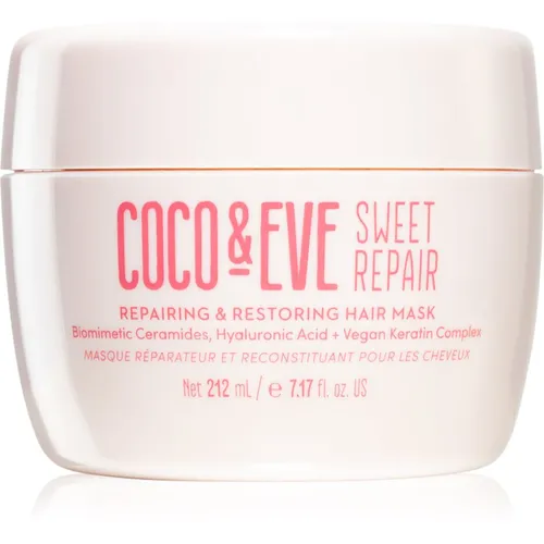COCO & EVE Sweet Repair Haarmaske 212 ml - Haarmaske für intensive Reparatur und Regeneration, stärkt das Haar um 85% und verleiht Glanz in nur 5 Minuten. Ideal bei hitzeschädigtem Haar.