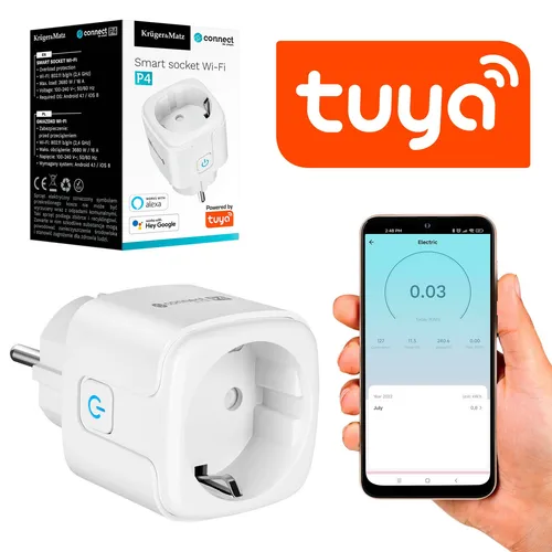 Intelligente Steckdose Connect P4 Tuya WiFi smart socket timer Kruger&Matz