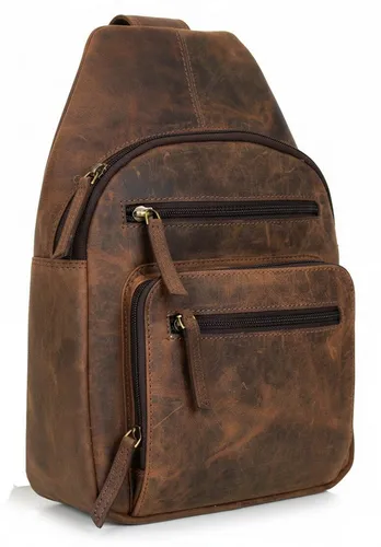 MDM Schultertasche Herren aus echtem Rindsleder - Robuste Schultertasche im Vintage-Stil mit 3 einzigartigen Lederprägungen. Ideal für den täglichen Gebrauch, bietet Platz für gängige Smartphones und überzeugt durch ihre Langlebigkeit.