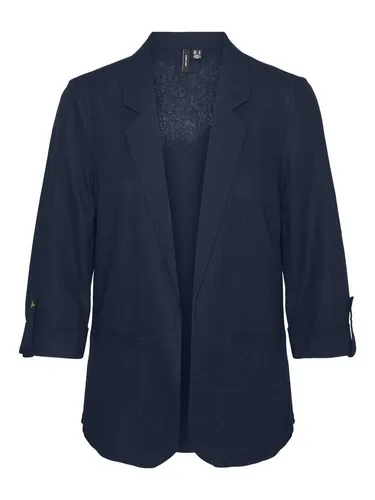VERO MODA Damen Blazer VMJesmilo Sakko mit Dreiviertel-Ärmeln in Navy - Eleganter Blazer mit normalem Schnitt, aus leichtem, weichem Stoff für hohen Tragekomfort – ideal für stilvolle Anlässe.