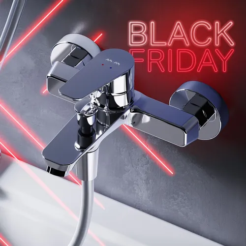 AM.PM Hit FTA10000 Badewannenarmatur - Hochwertige Chrom-Mischbatterie für Badewanne und Dusche, kratzfest und korrosionsbeständig mit reibungslosem Betrieb dank SoftMotion-Keramikkartusche.