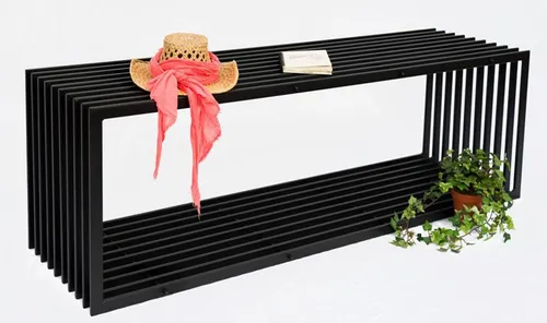 DanDiBo Gartenbank Metall Wetterfest Schwarz 150 cm - Sitzbank aus robustem Eisen, ideal für Garten und Terrasse. Wetterfest und vielseitig einsetzbar, auch als dekorative Blumenbank oder Schuhbank.
