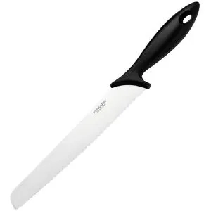 Fiskars Brotmesser Essential 1065564, Kunststoffgriff, Edelstahlklinge 23,4 cm