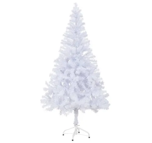 furnicato Künstlicher Weihnachtsbaum Weiß 150 cm mit 380 Zweigspitzen - Eleganter, dichter Weihnachtsbaum in Weiß mit 380 Zweigspitzen. Aus robustem PVC für ein naturgetreues Aussehen. Einfach aufzubauen und wiederverwendbar – ideal für eine festliche Atmosphäre in Ihrem Zuhause.