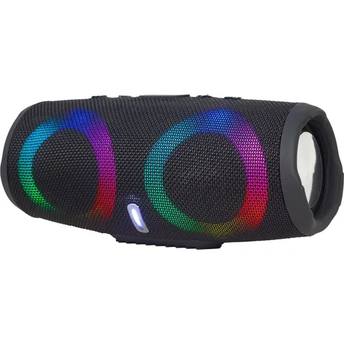 Gembird SPK-BT-LED-02 Tragbarer Lautsprecher - Tragbarer Mono-Lautsprecher mit 10 W RMS-Leistung und mehrfarbigem LED-Lichteffekt. Ideal für Musik-Streaming von Smartphone oder MicroSD-Karten bis 32 GB, mit bis zu 4 Stunden Akkulaufzeit.