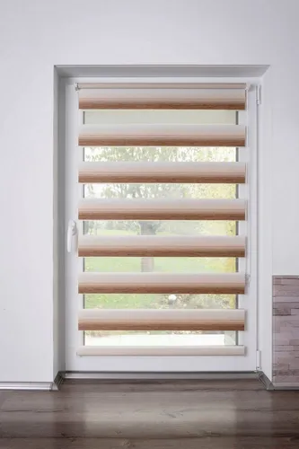 Doppelrollo mit schönen Farbverlauf, K-HOME, Lichtschutz, ohne Bohren, freihängend, Klemmfix