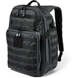5.11 Tactical Rush 24 2.0 Rucksack - Grau Double Tap - Wanderrucksack mit 37 l Volumen, hergestellt aus strapazierfähigem 1050D-Nylon, ideal für Outdoor-Abenteuer und Technikschutz dank gepolstertem Laptopfach.