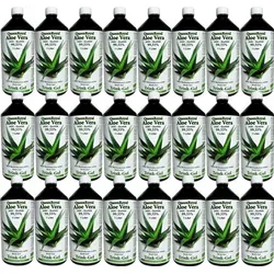 QueenRoyal Aloe Vera Trinkgel 99.55% (24 Liter Sparpack) - Nahrungsergänzungsmittel mit 99,55% reinem Aloe-Vera Blattgel, reich an wertvollen Inhaltsstoffen und ohne künstliche Zusätze. Ideal für die tägliche Unterstützung der Gesundheit.