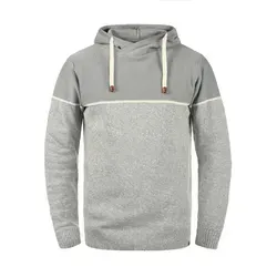 Indicode Kapuzenpullover IDLynde Strickpulli grau XXXL - Herren-Pullover aus 100% Baumwolle, melierter Feinstrick für optimalen Tragekomfort, ideal für lässige Anlässe.