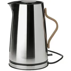 Stelton Emma Wasserkocher 1200 ml Steel – Skandinavisches Design - Eleganter Wasserkocher mit 1200 ml Fassungsvermögen und Buchenholzgriff. Ideal für stilvolle Küchen, bietet Sicherheit durch Trockenlaufschutz und Sicherheitsabschaltung.