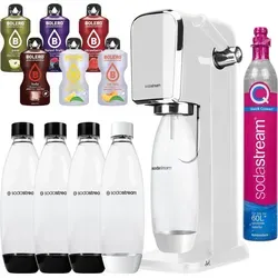 SodaStream Art Weiß Wassersprudler + 4 Flaschen 1L Schwarz in schwarz von SodaStream