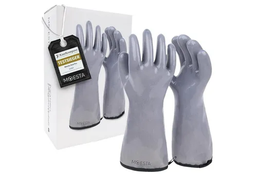 Grillhandschuhe HeatPro Gloves XXL grau, 2 Stück - Textil, BPA- und latexfrei für höchste Sicherheit beim Grillen, ideal für Erwachsene.