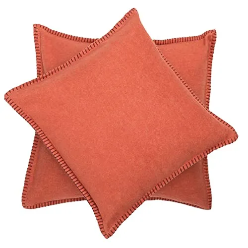 David Fussenegger Kissenbezug Terracotta Dekokissen aus Baumwolle flauschig weich, 40x40 cm