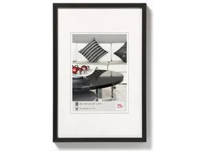 walther-design Bilderrahmen Chair AJ050B, 40 x 50cm - Wand- & Tischbilderrahmen aus elegantem, schwarzem Aluminium mit matt gebürsteter Oberfläche und hochwertiger Klarglasscheibe. Ideal für stilvolle Präsentation Ihrer Bilder im Hoch- und Querformat.