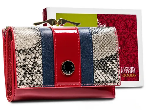 Damen-Ledergeldbörse mit Münzfach