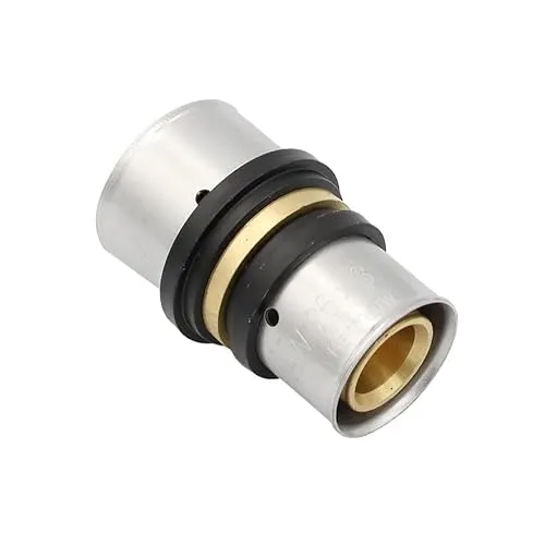 Pipetec Pressfitting Kupplung 32x3 26x3 mm Verbinder Reduzierung TH Kontur Verbundrohr, DVGW, TH-Profil