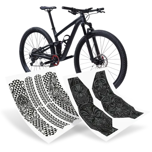 Riesel Design Fahrrad Schutzfolie Aufkleber Rahmenschutz Set Gabel & Hinterbau