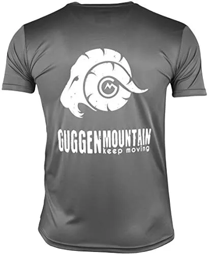 GUGGEN Mountain Herren Funktionsshirt Funktionswäsche Funktions T-Shirt Sport Outdoor Aktivitäten Schnelltrocknend Kurzarm Atmungsaktive Dunkelgrau L