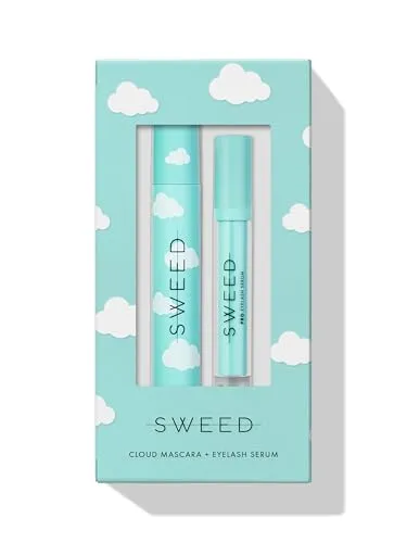Sweed Makeup Set Cloud Mascara + Eyelash Growth Serum 3ml - Mascaras-Set für gesunde, lange Wimpern: Das Wimpernserum stärkt mit Hyaluronsäure und Vitamin B5, während die Cloud Mascara für voluminöse, präzise Wimpern sorgt.