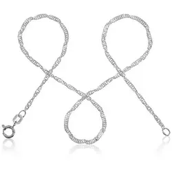 modabilé Kette ohne Anhänger Halskette Singapur, Damen Singapurkette 1,8mm 42cm Sterling Silber 925, Made in Germany silberfarben 42cm